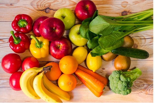酸化予防には抗酸化作用のある野菜や果物を示しています