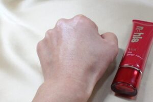 ナールスヴェールに水をかけ拭き取った後
